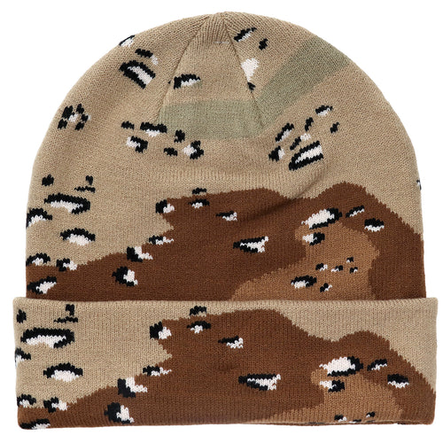 Knitted Beanie Hat - Desert Camouflage