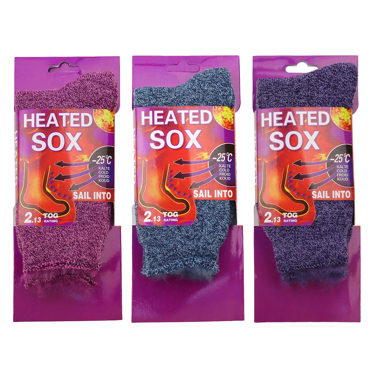 3-Pack Women's Heated Sox Thermal Socks – Falari