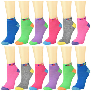 12-Pack Women's Ankle Socks USA