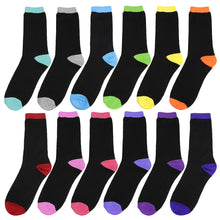 Load image into Gallery viewer, 12-Pack Women&#39;s Crew Socks - Two Tone