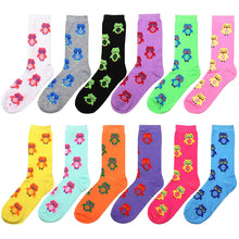 Load image into Gallery viewer, 12-Pack Women&#39;s Crew Socks - Owl