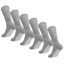 Load image into Gallery viewer, Men Women Anti Slip Grip Non Skid Crew Cotton Diabetic Socks For Home Hospital 6-Pairs