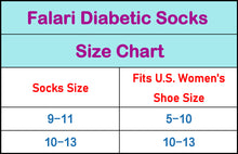 Load image into Gallery viewer, Falari Women Diabetic Socks Diabetes Edema and Circulatory Loose Fitting Cotton Crew Socks - 6 Pairs Assorted
