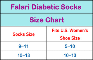 Falari Women Diabetic Socks Diabetes Edema and Circulatory Loose Fitting Cotton Crew Socks - 6 Pairs Assorted