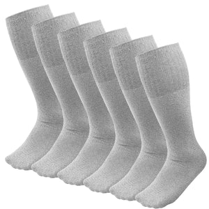 6 Pairs Men's Athletic Sport Tube Socks 10-15 Mid Calf