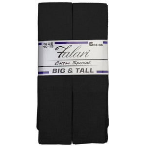 6 Pairs Men's Athletic Sport Tube Socks 10-15 Over the Calf - Big & Tall