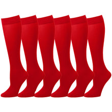 Load image into Gallery viewer, 6 Pairs Women Trouser Socks Stretchy Spandex Opaque Knee High