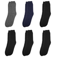 Load image into Gallery viewer, 6-Pack Men&#39;s Heavy Duty Work Thermal Wool Socks