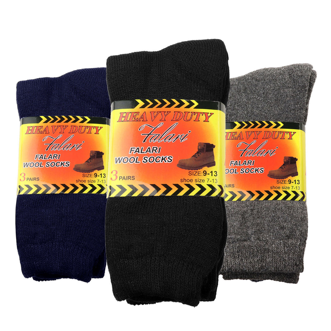 6-Pack Men's Heavy Duty Work Thermal Wool Socks