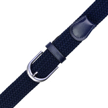 Load image into Gallery viewer, Falari Canvas Braided Stretch Belt with Silver Buckle