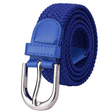 Load image into Gallery viewer, Falari Canvas Braided Stretch Belt with Silver Buckle