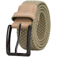 Load image into Gallery viewer, Falari Canvas Braided Stretch Belt with Black Buckle