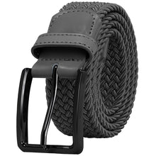 Load image into Gallery viewer, Falari Canvas Braided Stretch Belt with Black Buckle