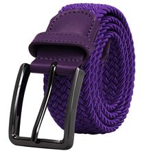 Load image into Gallery viewer, Falari Canvas Braided Stretch Belt with Black Buckle