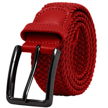 Load image into Gallery viewer, Falari Canvas Braided Stretch Belt with Black Buckle