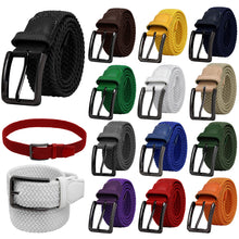 Load image into Gallery viewer, Falari Canvas Braided Stretch Belt with Black Buckle