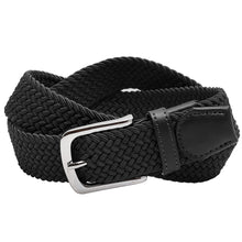 Load image into Gallery viewer, Falari Canvas Braided Stretch Belt with Silver Buckle