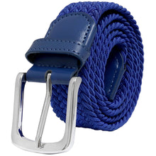Load image into Gallery viewer, Falari Canvas Braided Stretch Belt with Silver Buckle