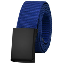 Load image into Gallery viewer, Canvas Web Belt Fully Adjustable Cut to Fit Golf Belt Flip Top Black Buckle