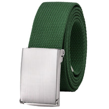 Load image into Gallery viewer, Web Belt Fully Adjustable Cut to Fit Golf Belt Flip Top Silver Buckle