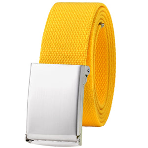 Web Belt Fully Adjustable Cut to Fit Golf Belt Flip Top Silver Buckle