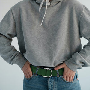 Canvas Web Belt Metal Double D Ring Buckle for Men Women 1 1/2" Wide