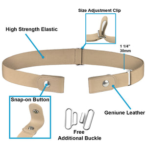 Syhood 4 Pieces Elastic Belt For Women No Buckle Buckless Belt Stretch Belt  Invisible Elastic Belt Unisex For Jeans Pants