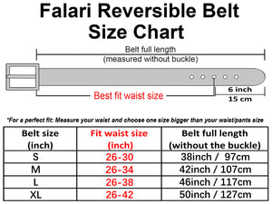 Falari Women Reversible Genuine Leather Belt