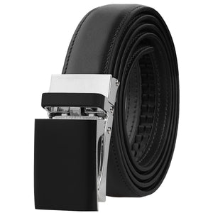Automatic Ratchet Belt for Women Kids Boys and Girls Genuine Leather Belt - Trim to Fit