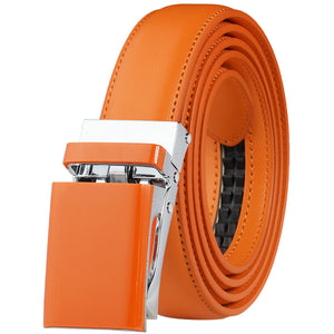 Automatic Ratchet Belt for Women Kids Boys and Girls Genuine Leather Belt - Trim to Fit