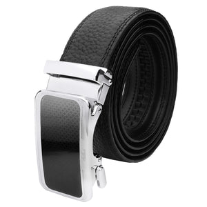 Falari Genuine Leather Dress Ratchet Belt Automatic Buckle Holeless Adjustable Size 7011