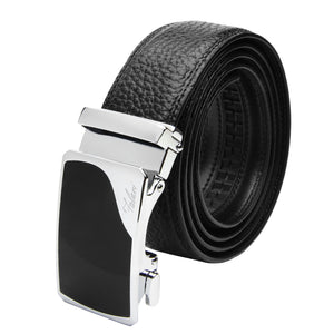 Falari Genuine Leather Dress Ratchet Belt Automatic Buckle Holeless Adjustable Size 7016