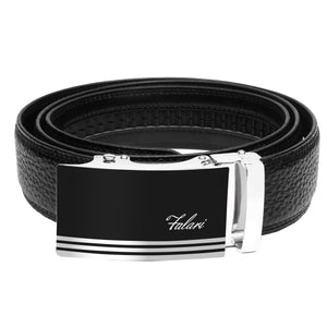 Falari Genuine Leather Dress Ratchet Belt Automatic Buckle Holeless Adjustable Size 7019