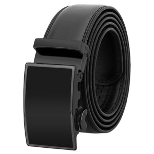 Falari Leather Dress Belt Ratchet Belt Holeless Automatic Buckle Adjustable Size