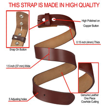 Load image into Gallery viewer, Falari Replacement Genuine Leather Belt Strap 1.5&quot; Wide