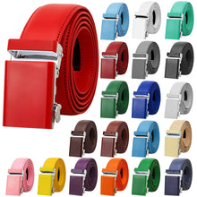 Load image into Gallery viewer, Falari Men Unisex Genuine Leather Ratchet Dress Belt Automatic Sliding Buckle - 20 Variety Colors - Trim to Fit (8168)