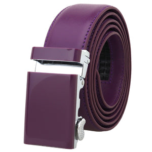 Falari Men Unisex Genuine Leather Ratchet Dress Belt Automatic Sliding Buckle - 20 Variety Colors - Trim to Fit (8168)