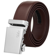 Load image into Gallery viewer, Falari Men Unisex Genuine Leather Ratchet Dress Belt Automatic Sliding Buckle