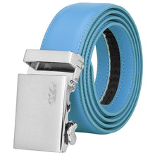 Load image into Gallery viewer, Falari Men Unisex Genuine Leather Ratchet Dress Belt Automatic Sliding Buckle