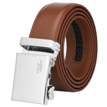 Load image into Gallery viewer, Falari Men Unisex Genuine Leather Ratchet Dress Belt Automatic Sliding Buckle