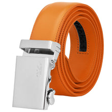 Load image into Gallery viewer, Falari Men Unisex Genuine Leather Ratchet Dress Belt Automatic Sliding Buckle