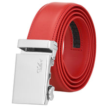 Load image into Gallery viewer, Falari Men Unisex Genuine Leather Ratchet Dress Belt Automatic Sliding Buckle