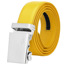 Load image into Gallery viewer, Falari Men Unisex Genuine Leather Ratchet Dress Belt Automatic Sliding Buckle