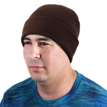 Load image into Gallery viewer, Knitted Beanie Hat - Brown
