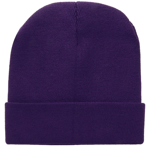 Knitted Beanie Hat - Dark Purple