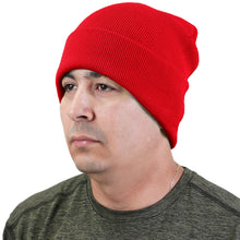 Load image into Gallery viewer, Knitted Beanie Hat - Red