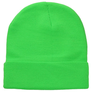 Knitted Beanie Hat - Light Green