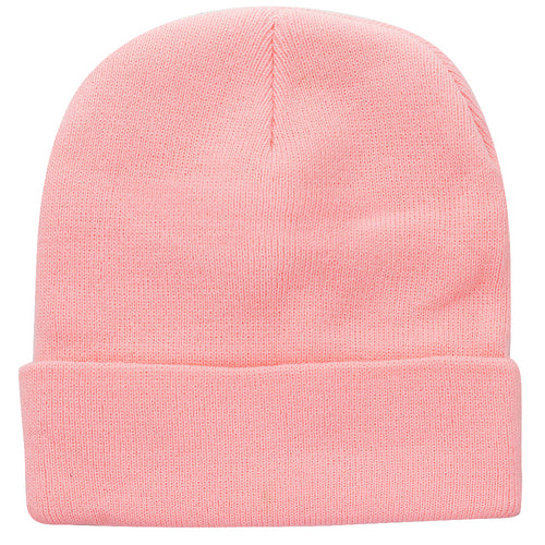 Knitted Beanie Hat - Pink